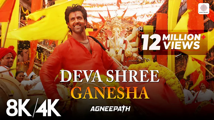 Deva Shree Ganesha - 8K/4K Video | Ganpati Song 2025 | Agneepath | Priyanka Chopra | Hrithik Roshan