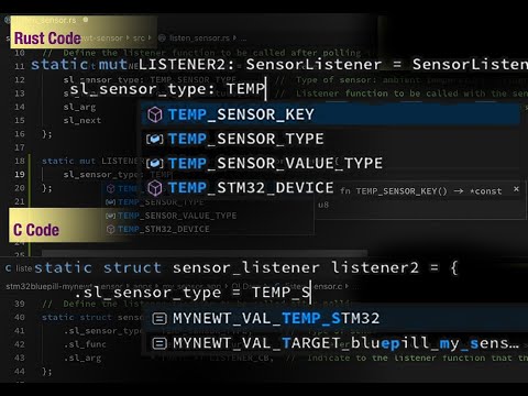 Rust vs C coding in Visual Studio Code