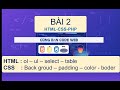 Bài 2: Lập trình web cho người mới bắt đầu.