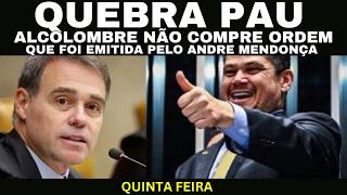 Urgente - Mendonça Pode Mandar Prender Alcolumbre Ainda Hoje Pelo Desprimento Da Ordem