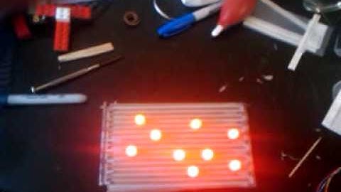 Early prototype of magnetic LED toy.