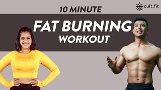 10 Mins Fat Burning Workout | Belly Burn Workout | Lose Belly Fat At Home | Belly Workout | Cultfit screenshot 2