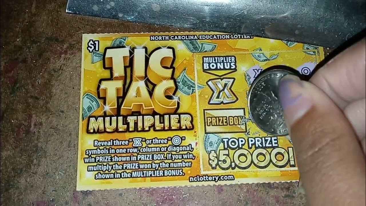 WINNING TICKET!!! 1 Tic Tac Multiplier Scratch Off Ticket North