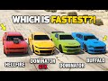 GTA 5 ONLINE : GAUNTLET HELLFIRE VS DOMINATOR GTX VS DOMINATOR VS BUFFALO S (WHICH IS FASTEST?)