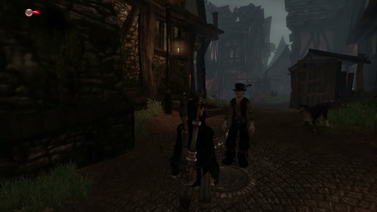 Fable II Tour of Bowerstone Old Town after choosing bad choices at the