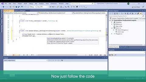C# | Winform | DatagridView textBox AutoSuggest - Tutorial