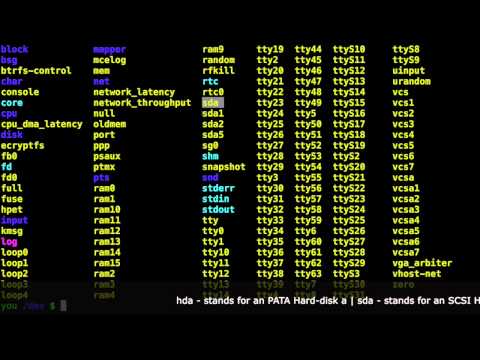 Linux 002a - The /dev folder
