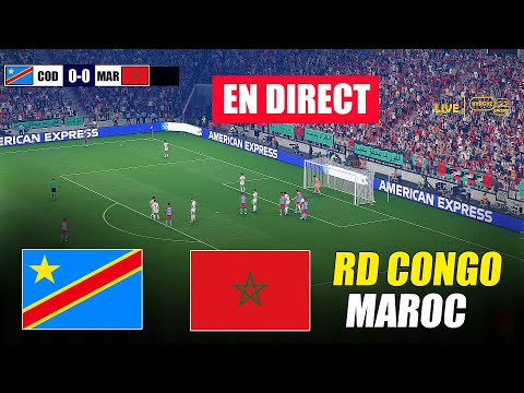 EN DIRECT RD CONGO Vs MAROC CHAMPIONNAT D AFRIQUE DES NATIONS SIMULATION DE MATCH EN DIRECT