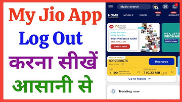 How to Log Out My Jio Account | My Jio App Me Logout Kaise Kare | My Jio App Logout Process