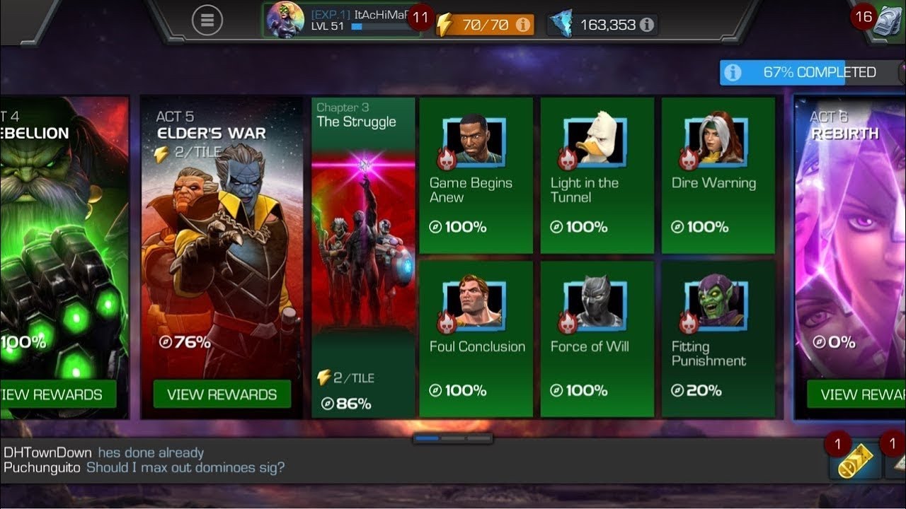 Live 🚨 Act 5 Chapter 3.6 100%| Marvel Contest of Champions