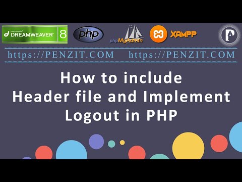 040 How to include Header file and Implement Logout in PHP