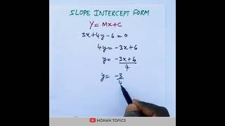 transform the equation into slope intercept form slope intercept form for straightline equations