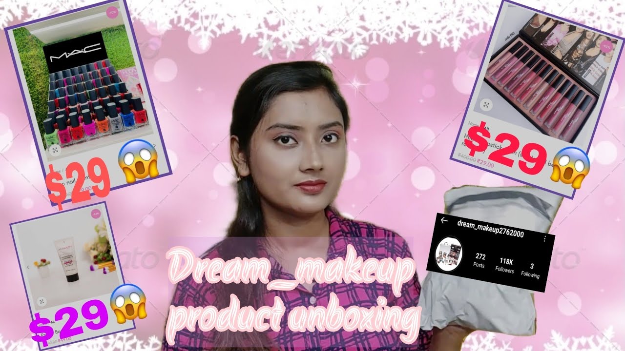 Dream-makeup unboxing !!!  finally product send kar diya dream_makeup nay 🥰 under Haul ($29-$59)😱