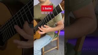 Hit Auf Einer Saite Gitarre Gitarrenspiel