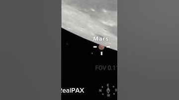 Mars disappears behind the moon #shorts #moon #mars #telescope #astronomy
