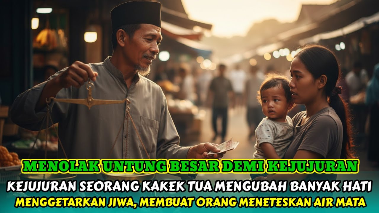 KEJUJURAN PEDAGANG TUA DI BULAN RAMADHAN, KEJUJURANNYA BIKIN AIR MATA JATUH! KISAH ISLAMI PENUH MAKN