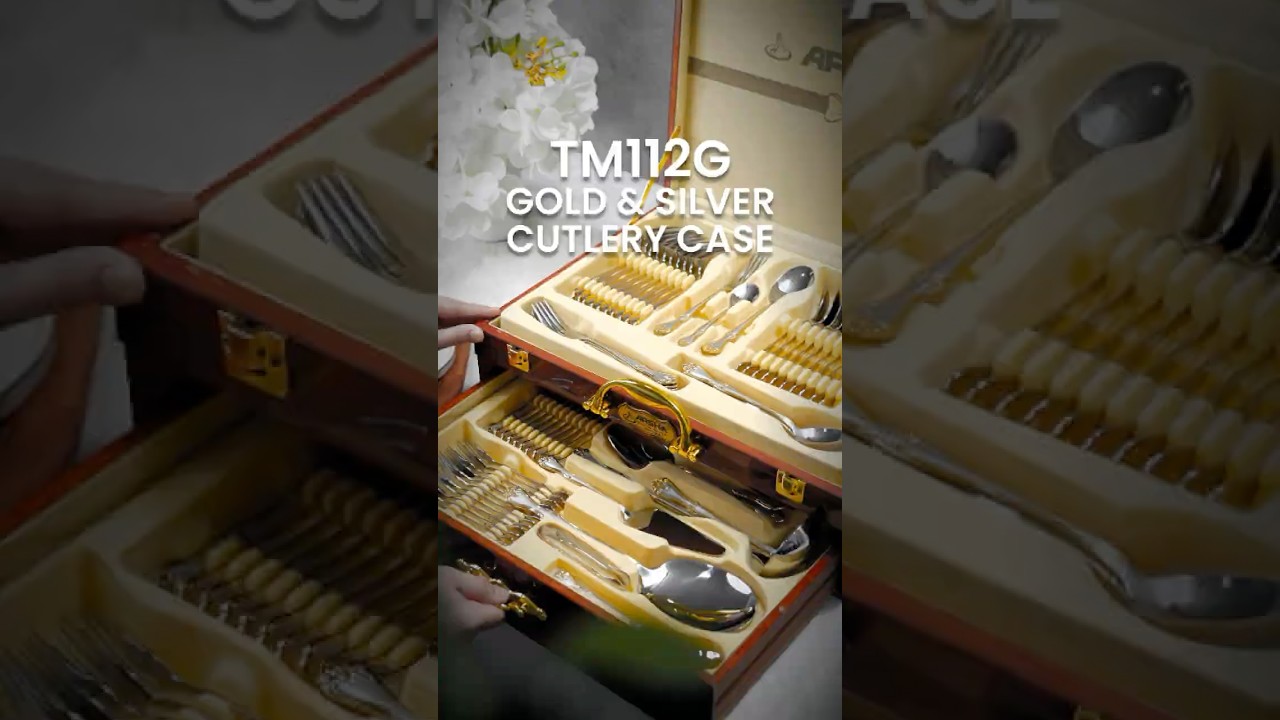 ✨ TM112G Gold & Silver Cutlery Set &ndash; Luxury Dining Redefined! 🍽️