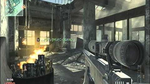 my 1st mw3 sniper game including triple kill feed no scope and quick scope