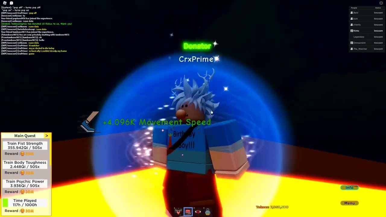 Reaching 350qi Fist strength! Spts: Custom || | Roblox