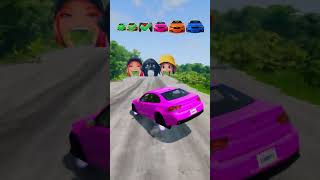 Small To Big Cars Crash vs Mira X 67 X Zeoy #beamng #kpopdemonhunters #oneshorts