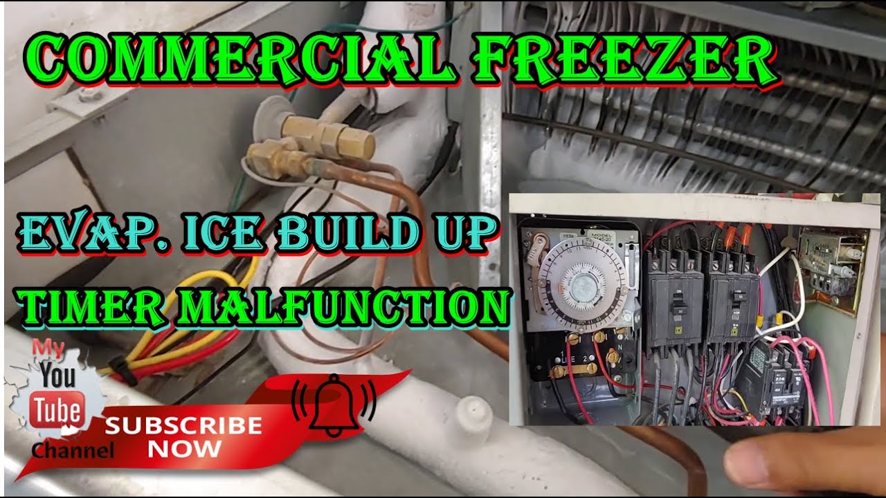 HOW TO REPAIR COMMERCIAl FREEZER EVAP. ICE BUILD UP TIMER MALFUNCTION