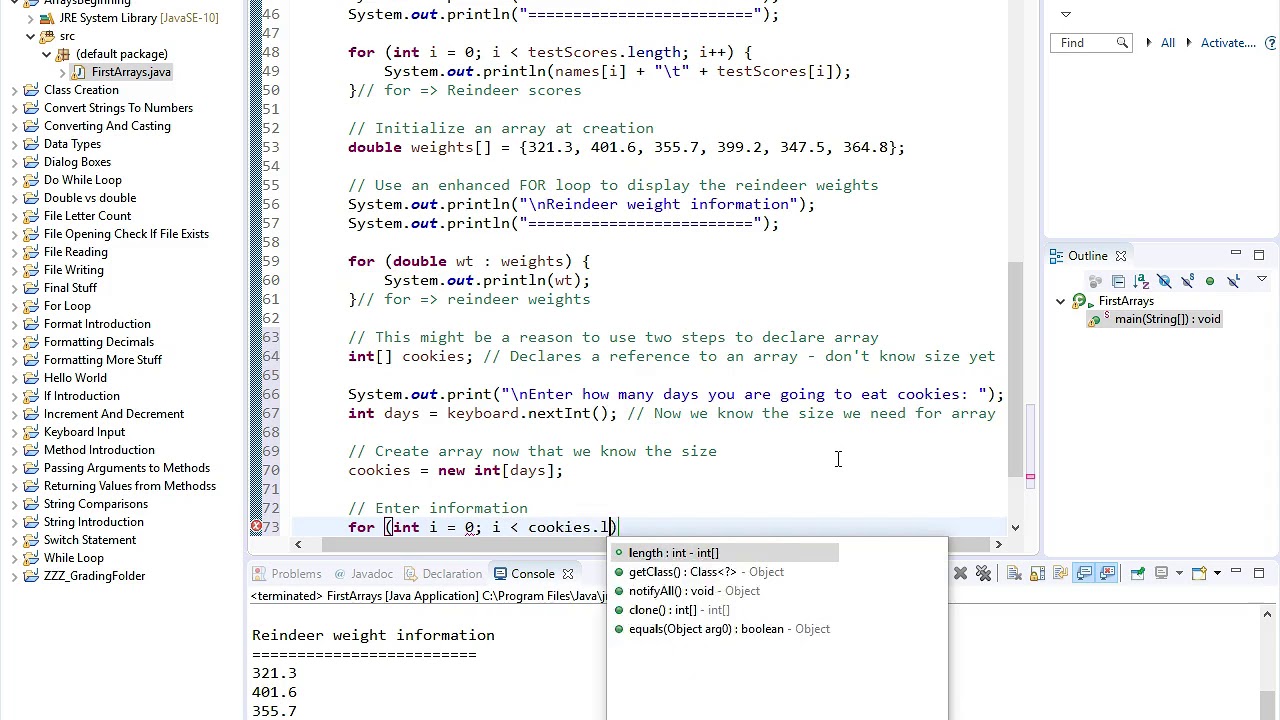 Java 7.1- Array Introduction - YouTube