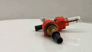 Under floor manifold 12 inch flow meter