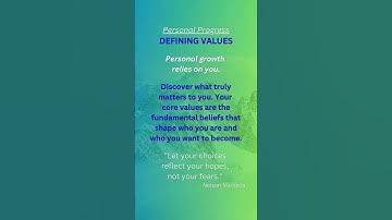 Personal Goal: Define your core values and align daily choices accordingly.