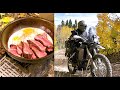 Riding the Storm out! Mando Moto Camping at 10k Ultimate Twig Stove Cooking Method!