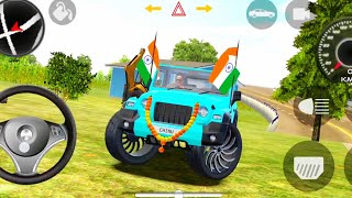 Sky 💙 Thar 4x4 Indian Cars Simulator 3D Game Play screenshot 3