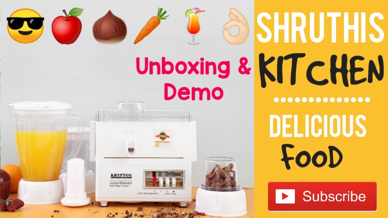 Unboxing Krypton 4 in one Juicer & Blender How to use and Clean Juicer Demo to prepare Apple