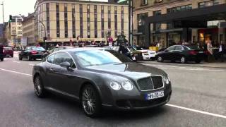 Nice Bentley Continental GT Speed take off in Hamburg