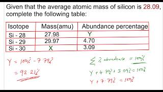 How to Find Missing Isotope Mass and Abundance screenshot 2
