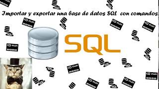 Como importar y exportar una base de datos MySQL con comandos (Xampp).