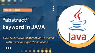 36. abstract keyword in JAVA (HIndi) | abstract class in JAVA | abstract method | Abstraction