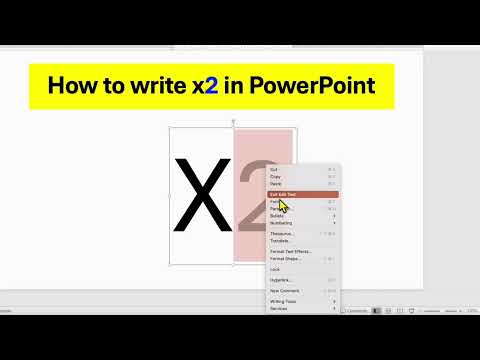 How to Write X2 In PowerPoint