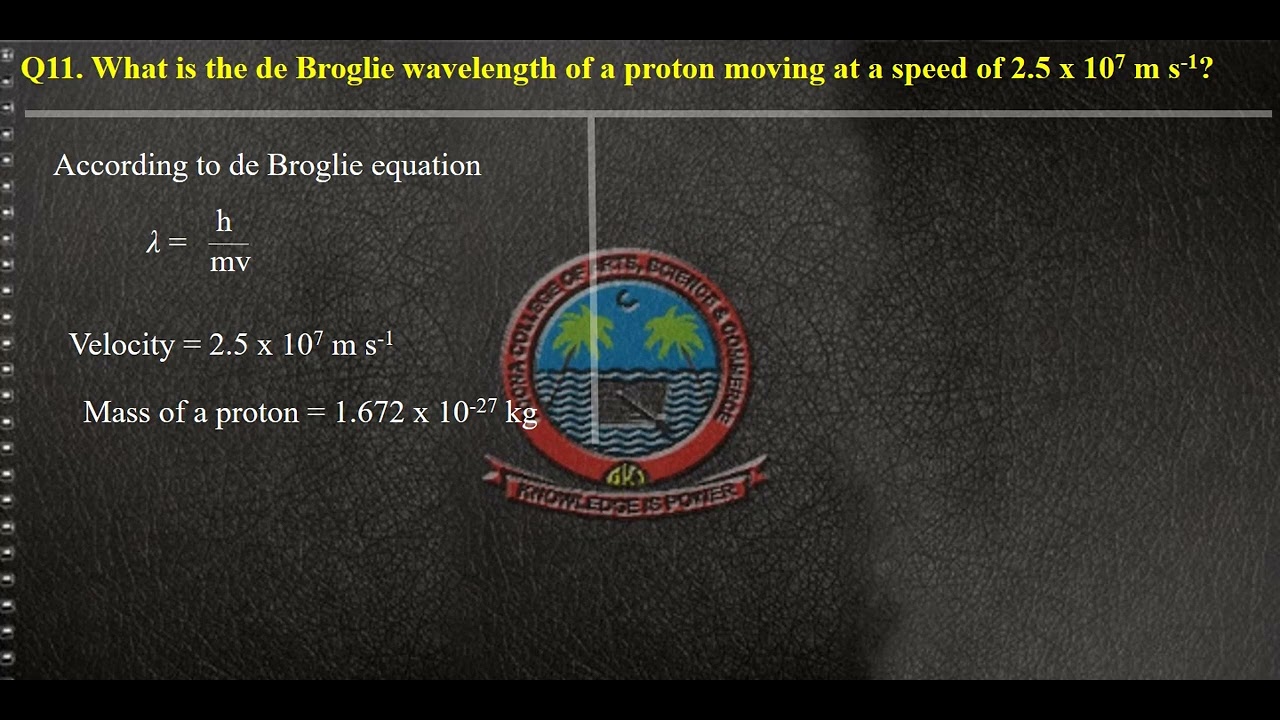 F.Y.B.Sc.-Atomic Structure Numerical