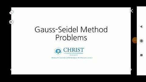 Gauss Seidel Method-Problem 1 | Module 3 | PSA | KTU