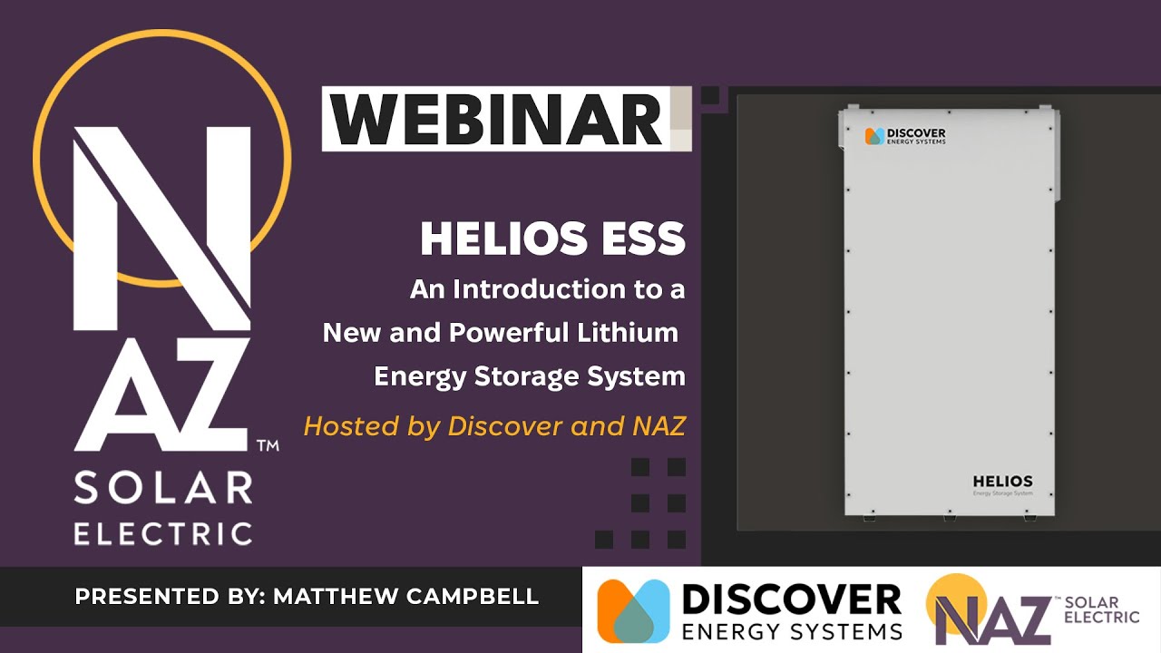 WEBINAR | Discover Energy Systems Presents - Introduction the HELIOS ESS