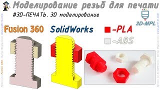 3D-ПЕЧАТЬ. Моделирование резьб для печати. SolidWorks/Fusion 360