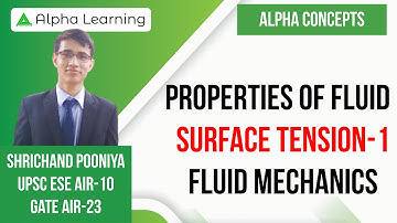 1.7 Properties Of Fluid | Surface tension-1 | Fluid Mechanics By Shrichand Pooniya (IES)
