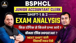 BSPHCL Junior Accountant Clerk Shift 1 & 2 Exam Analysis | Important Topics & Questions | RPSC Adda