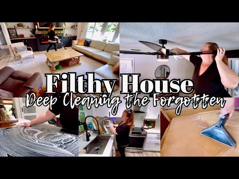 Satisfying Filthy House Cleaning! House Deep Cleaning / Clean House With Me Cleaning Motivation