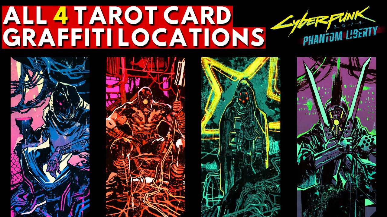 Where To Find ALL TAROT CARD GRAFFITI LOCATIONS IN DOGTOWN Cyberpunk