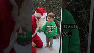 My Toddlers Reaction to Santa Claus!😂 #shorts