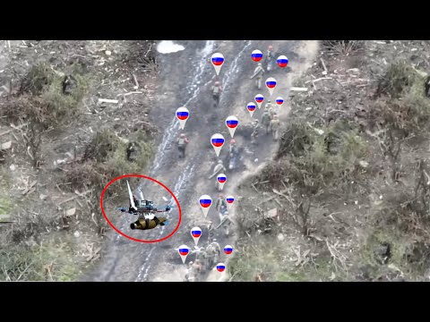 Korkunç Anlar! Ukrayna FPV Drone'ları Avdiivka'dan kaçan Rus piyadelerini gizlice kolayca yok ediyor