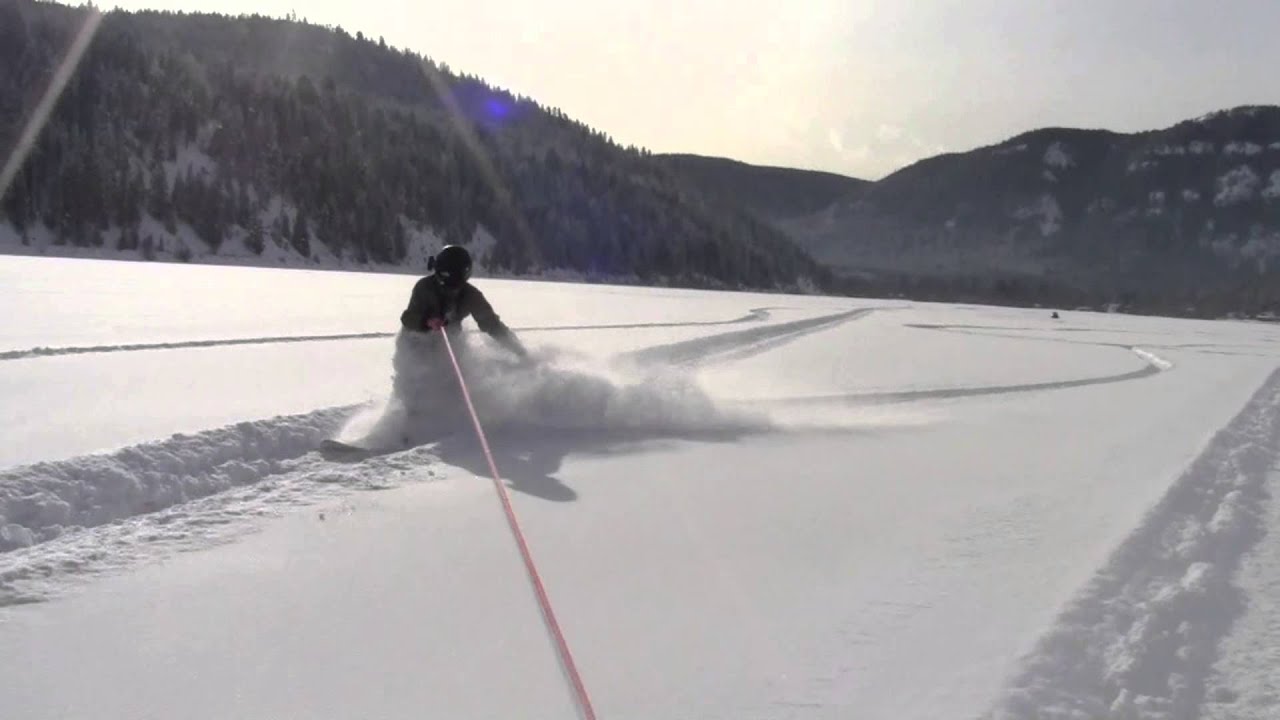 Snowmobile Snowboard Tow 2014 Youtube regarding how to snowboard on a sled pertaining to Inspire