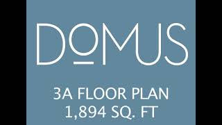 3A Floor Plan - 3 Bedroom + Den at DoMUS