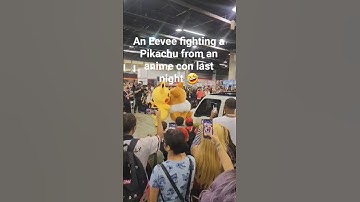 A real life #Pokémon battle at a #convention #nintendo #shorts #collecting #pikachu #eevee