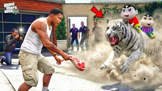 Franklin And Shinchan Found The RAREST White Tiger in GTA 5! Bangla Gameplay screenshot 1